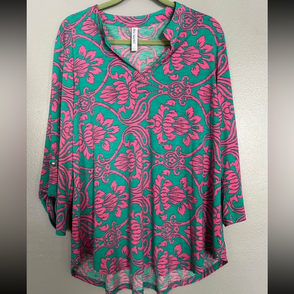 (2) Dear Scarlett Printed Tops Women’s Large - Picture 3 of 7